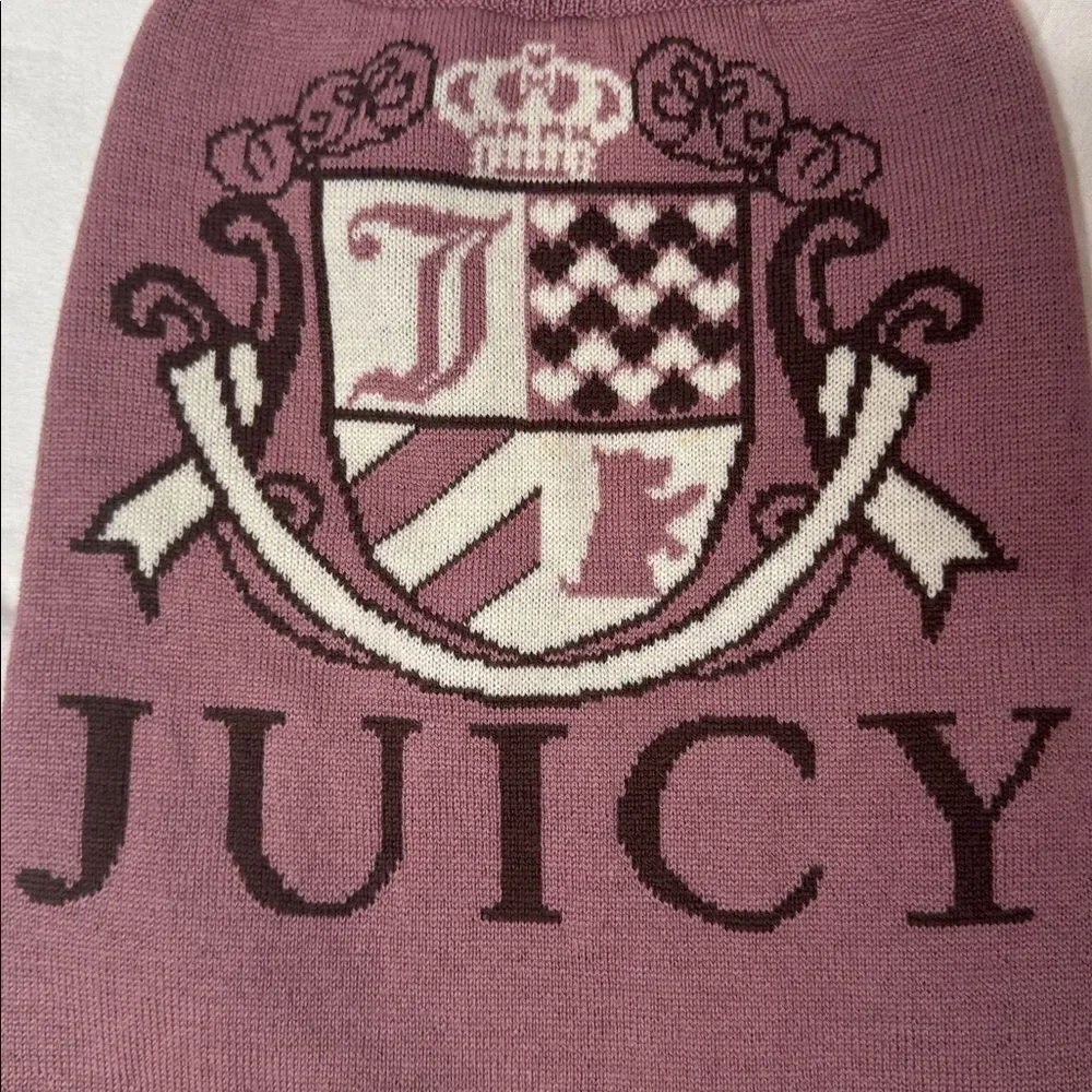 Juicy Couture RARE 100% Wool Y2K Dog Sweater. Size Medium.